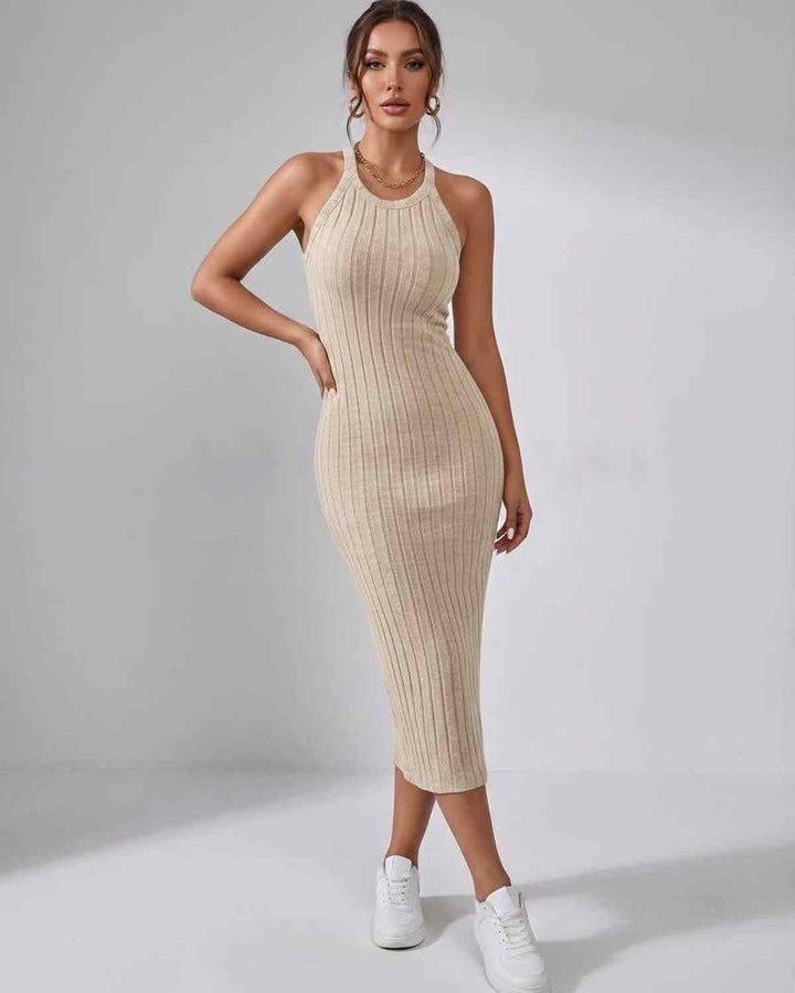Wren | Women's Ribbed Knit Midi Dress