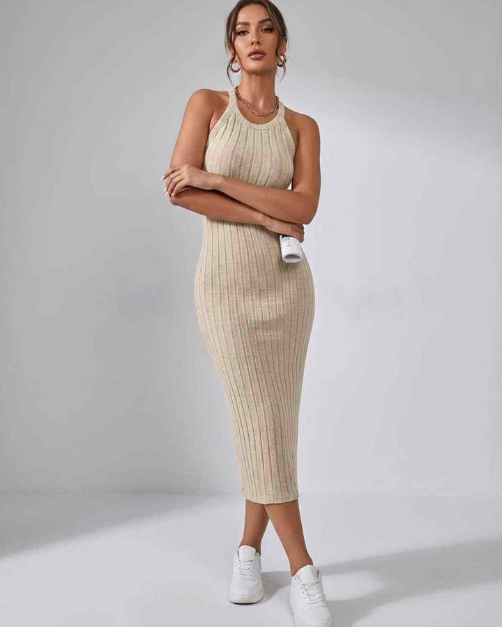 Wren | Women's Ribbed Knit Midi Dress