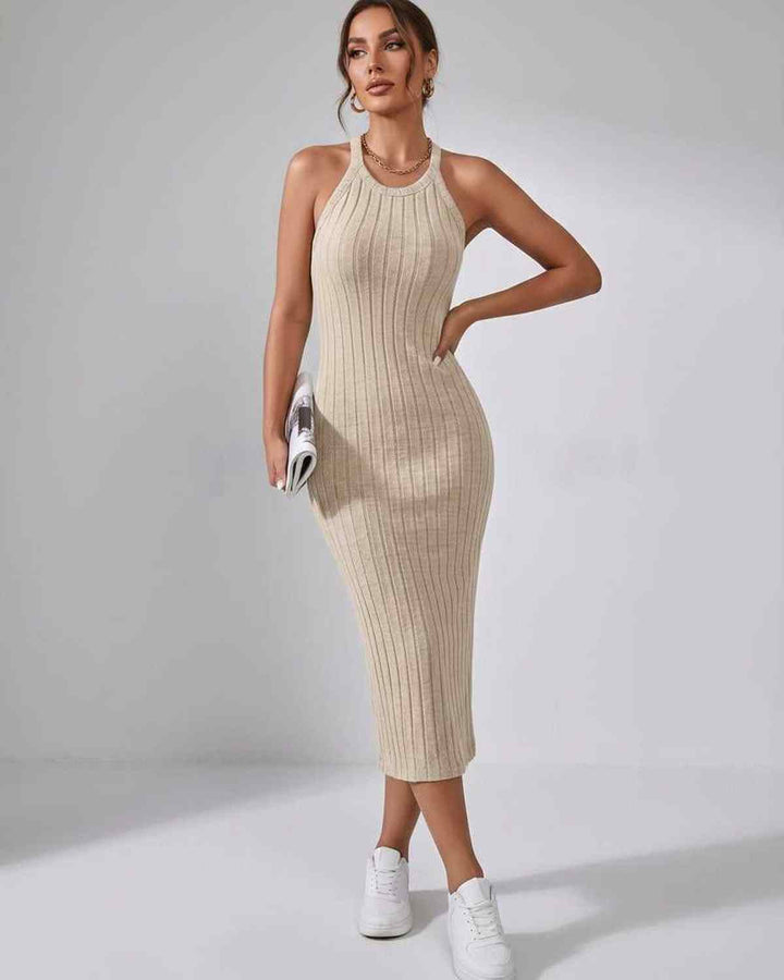 Wren | Women's Ribbed Knit Midi Dress