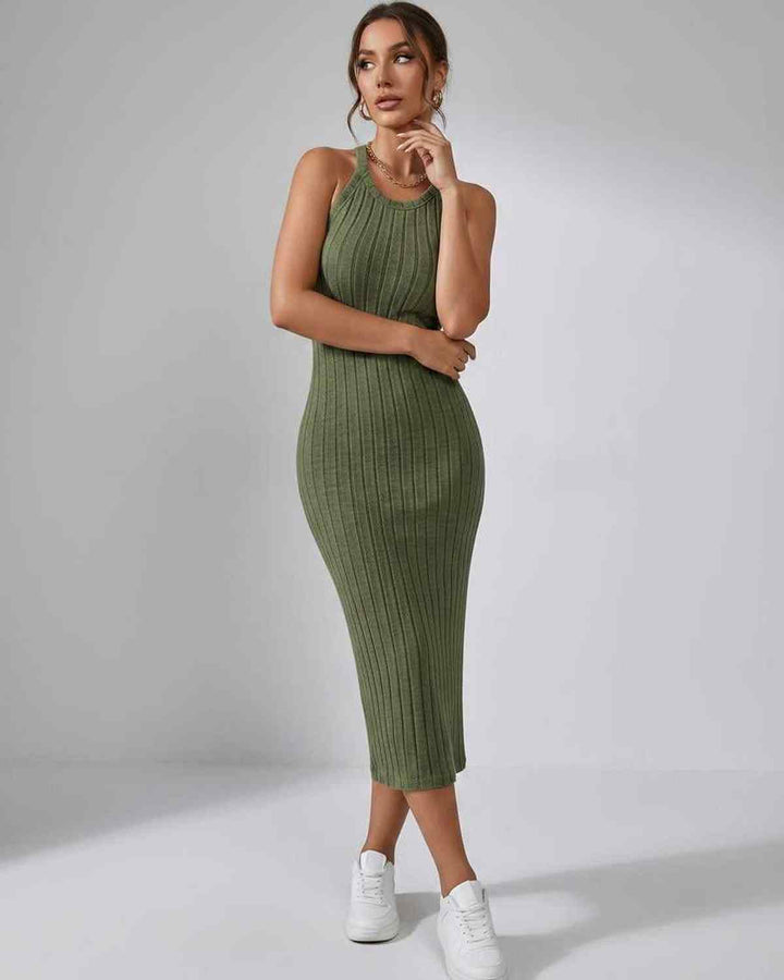 Wren | Women's Ribbed Knit Midi Dress