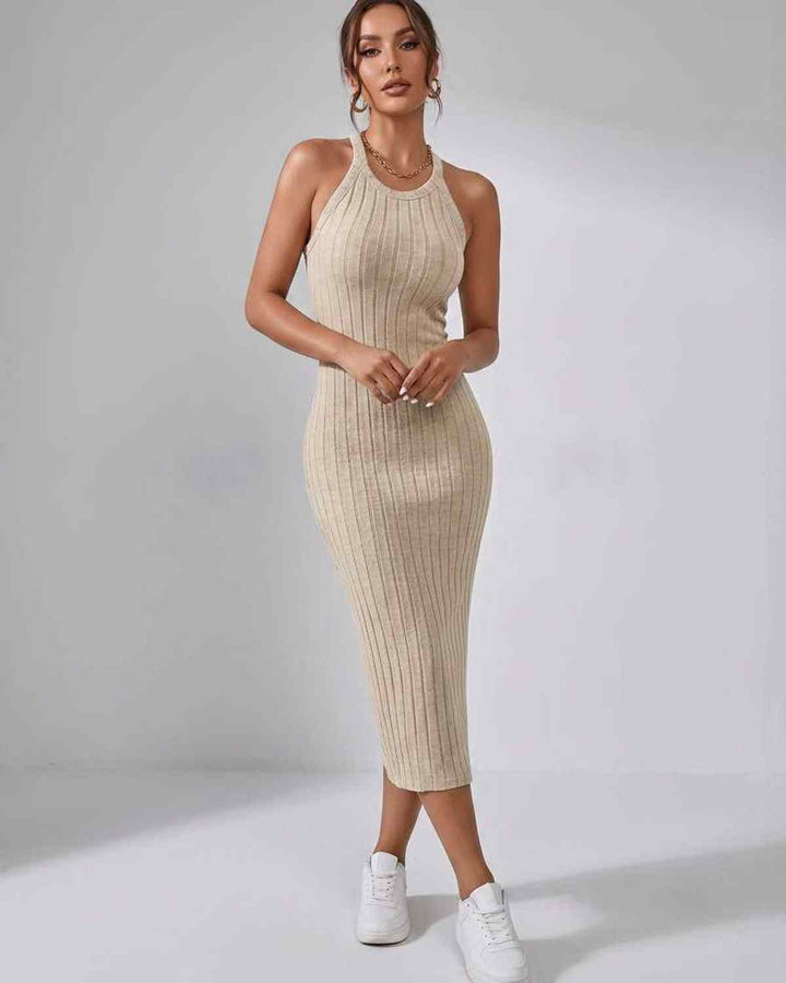 Wren | Women's Ribbed Knit Midi Dress