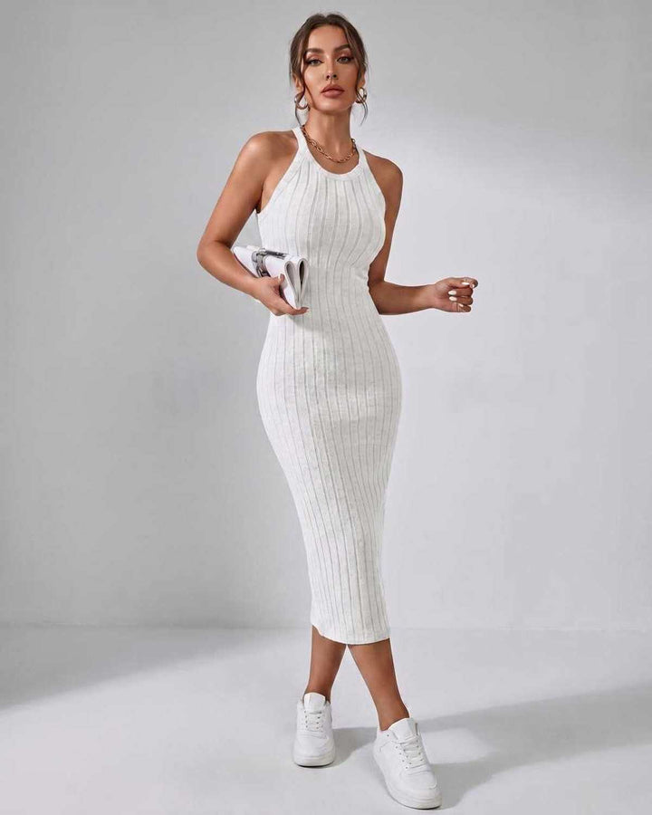 Wren | Women's Ribbed Knit Midi Dress