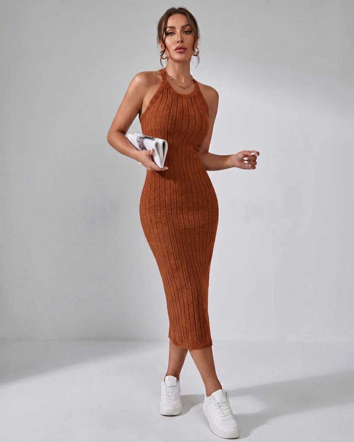 Wren | Women's Ribbed Knit Midi Dress