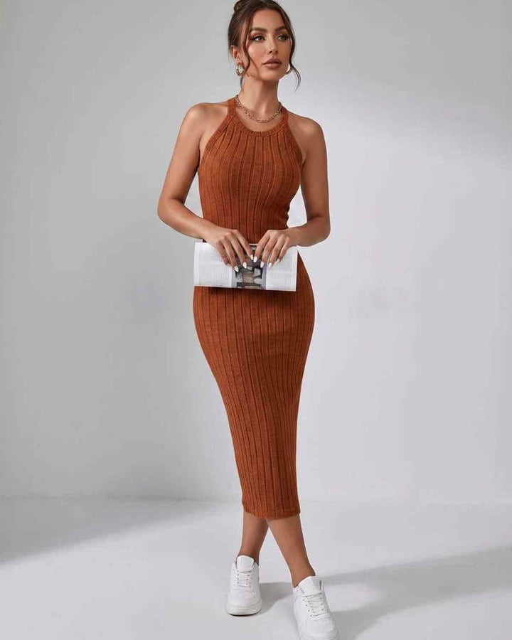 Wren | Women's Ribbed Knit Midi Dress