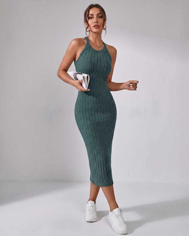 Wren | Women's Ribbed Knit Midi Dress