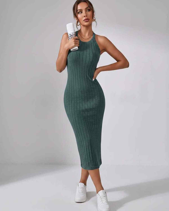 Wren | Women's Ribbed Knit Midi Dress