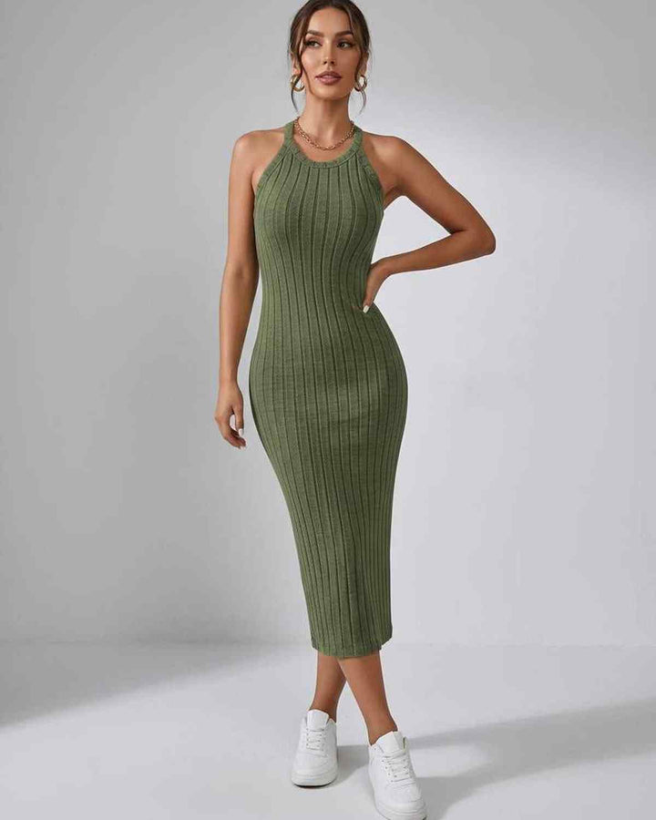 Wren | Women's Ribbed Knit Midi Dress