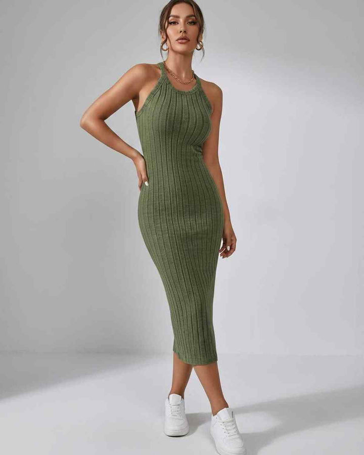 Wren | Women's Ribbed Knit Midi Dress