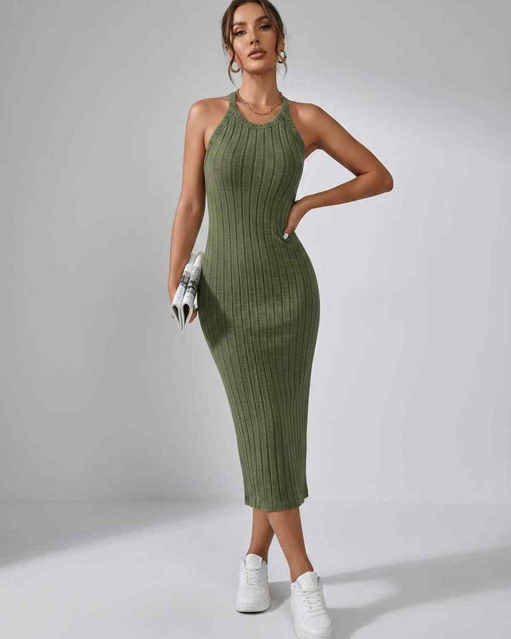 Wren | Women's Ribbed Knit Midi Dress