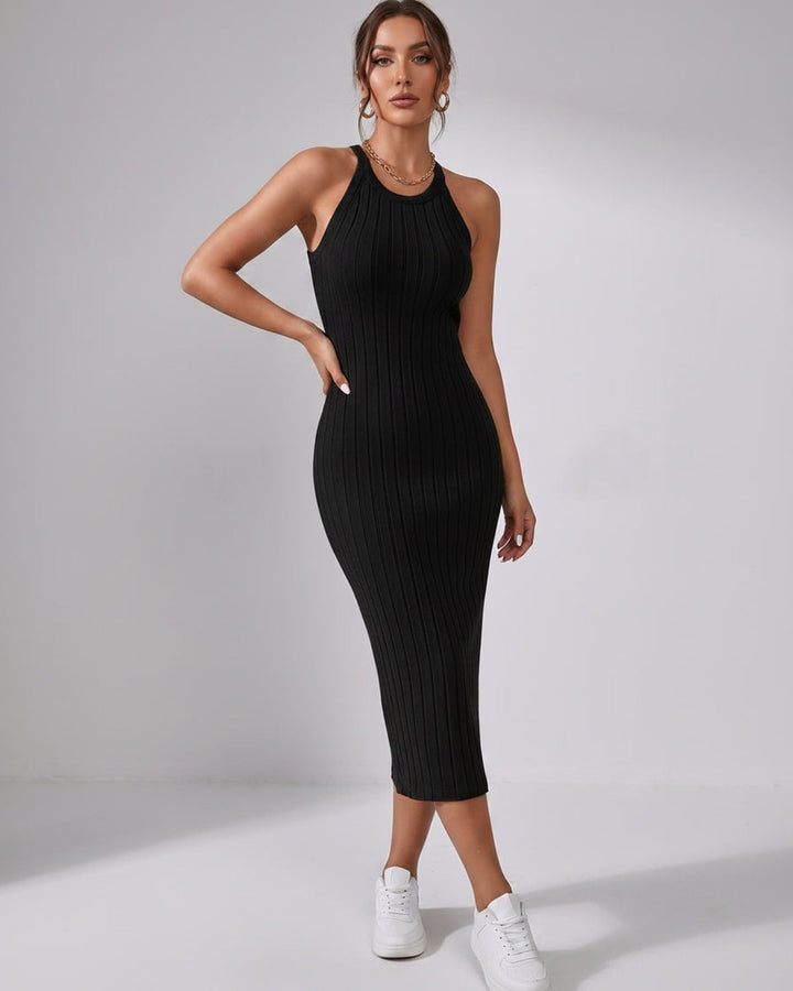 Wren | Women's Ribbed Knit Midi Dress