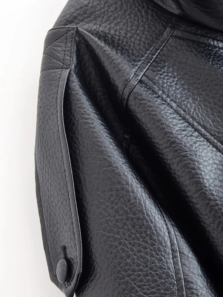 Margot | Women's Asymmetrical Faux Leather Jacket
