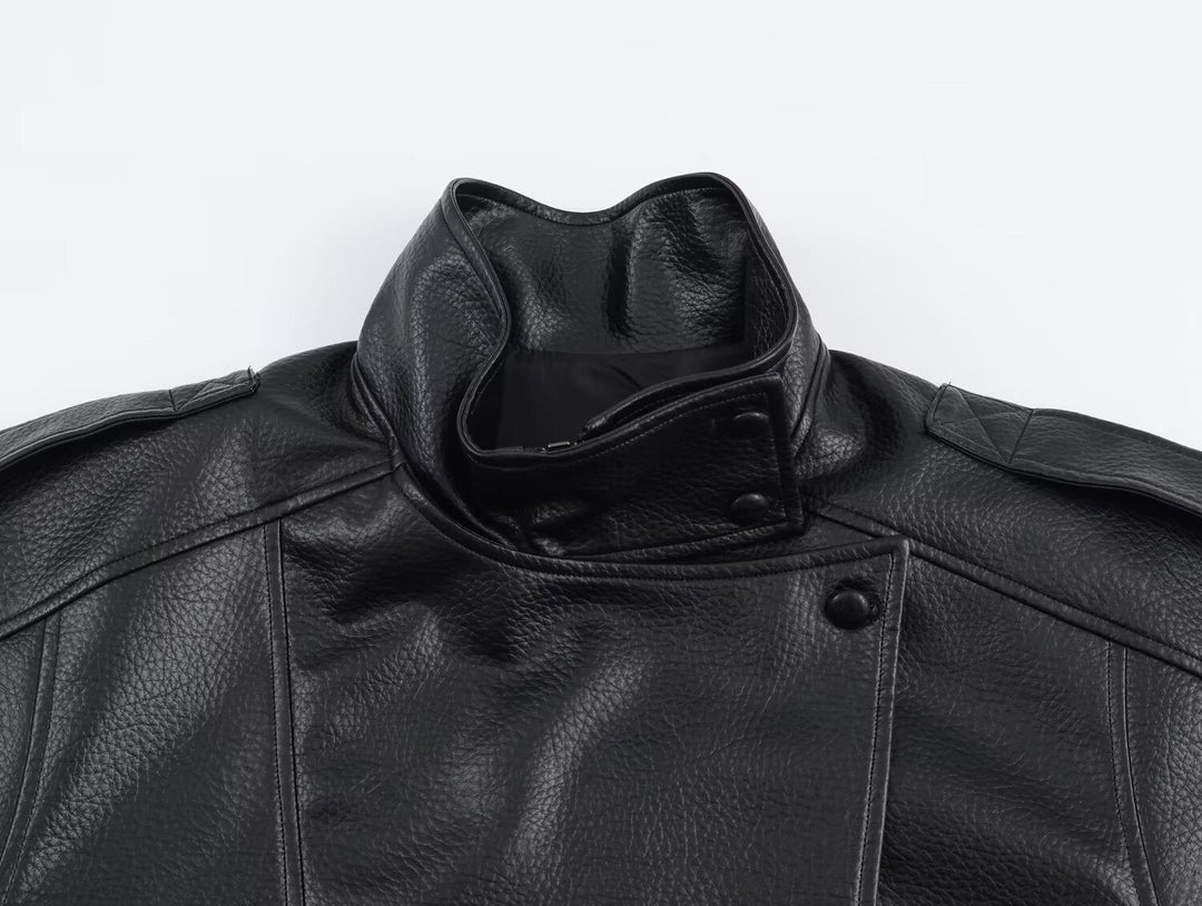 Margot | Women's Asymmetrical Faux Leather Jacket