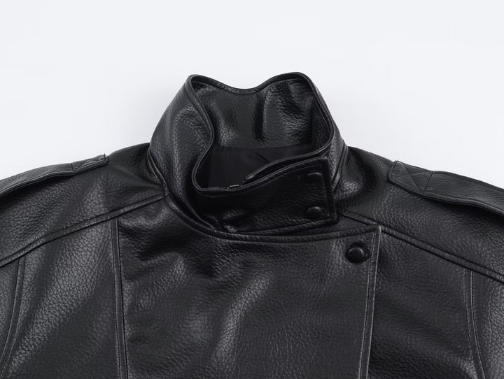 Margot | Women's Asymmetrical Faux Leather Jacket