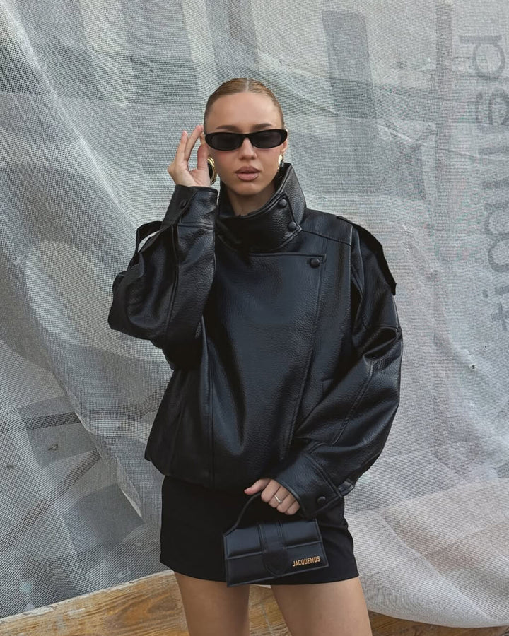 Margot | Women's Asymmetrical Faux Leather Jacket