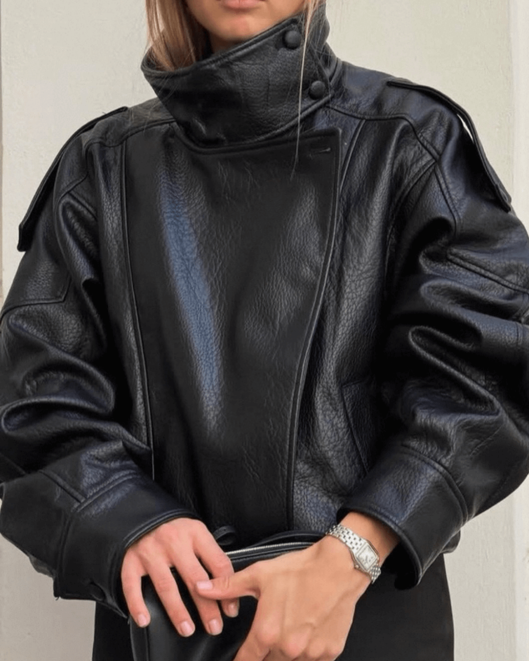 Margot | Women's Asymmetrical Faux Leather Jacket