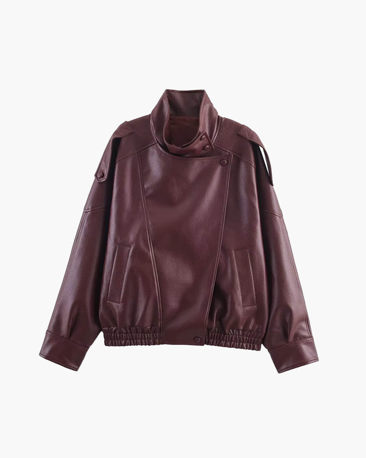 Margot | Women's Asymmetrical Faux Leather Jacket