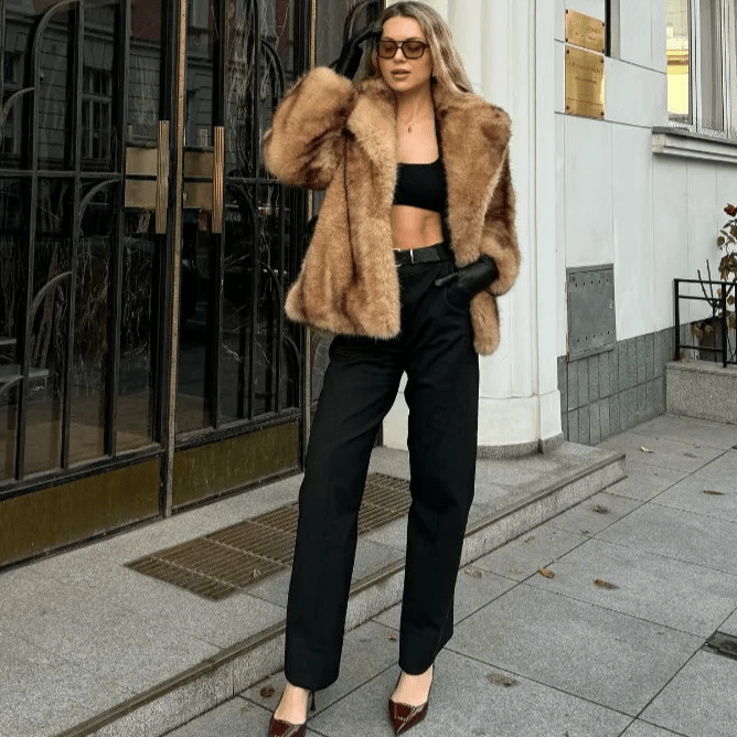 Rosalind | Women's Plush Faux Fur Coat