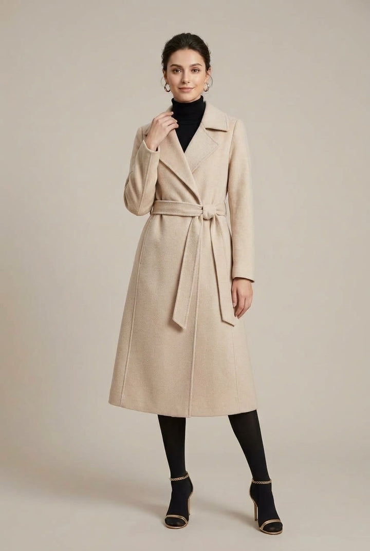 Marcella | Women's Belted Wool Wrap Coat