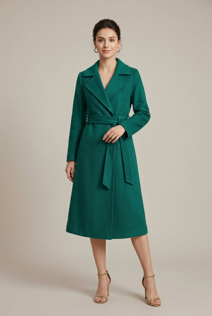 Marcella | Women's Belted Wool Wrap Coat