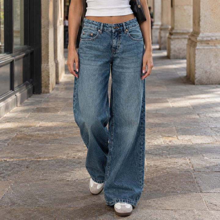 Louisa | Women's Low-Rise Wide-Leg Denim Jeans