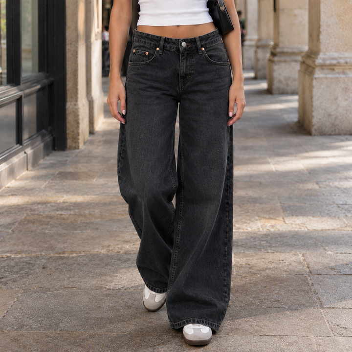 Louisa | Women's Low-Rise Wide-Leg Denim Jeans