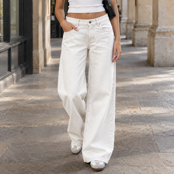 Louisa | Women's Low-Rise Wide-Leg Denim Jeans