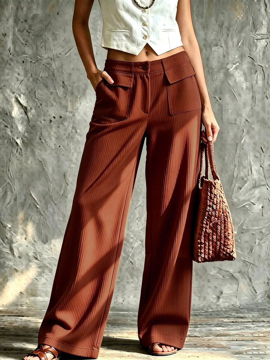 Imogen | Women's Wide-Leg Corduroy Trousers