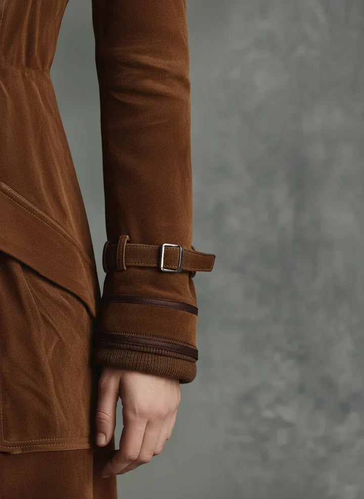 Greer | Women's Double Breasted Suede Trench Coat
