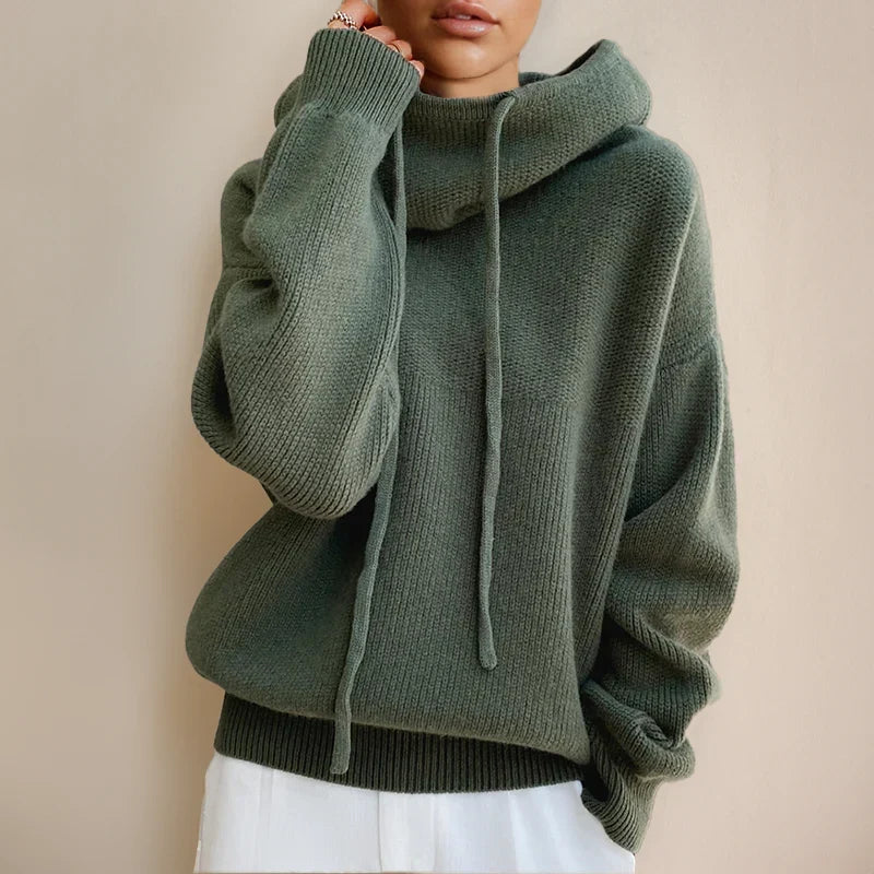 Verity | Women's Oversized Hooded Knit Sweater