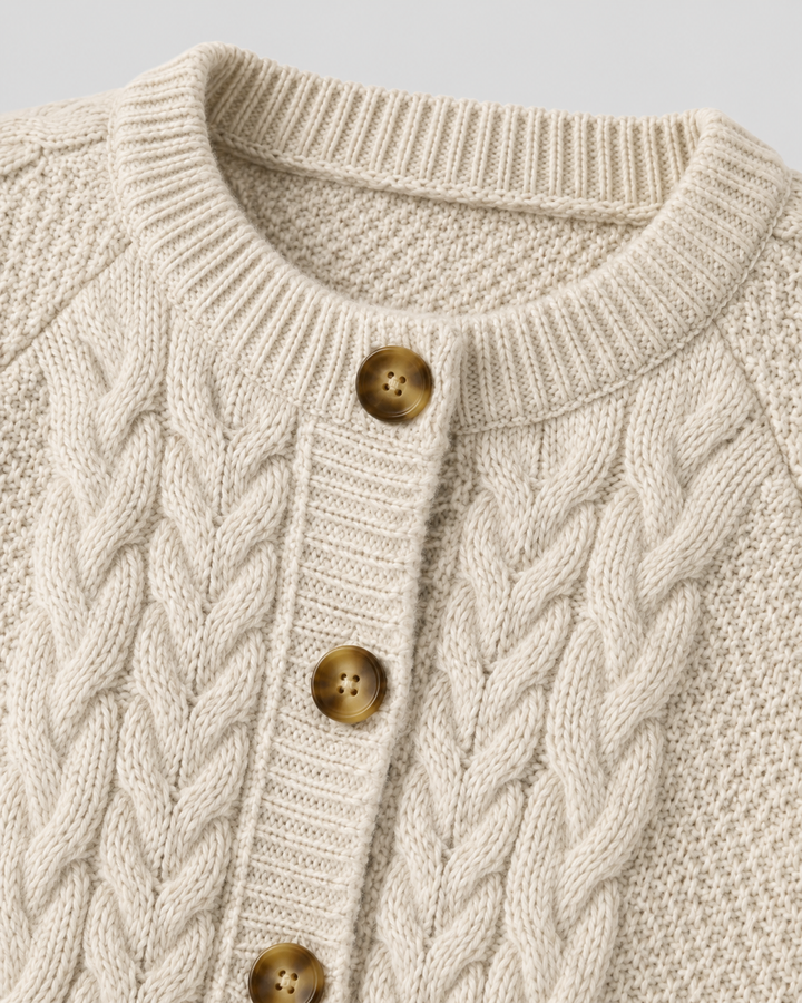Maggie | Women's Cable Knit Button Front Cardigan