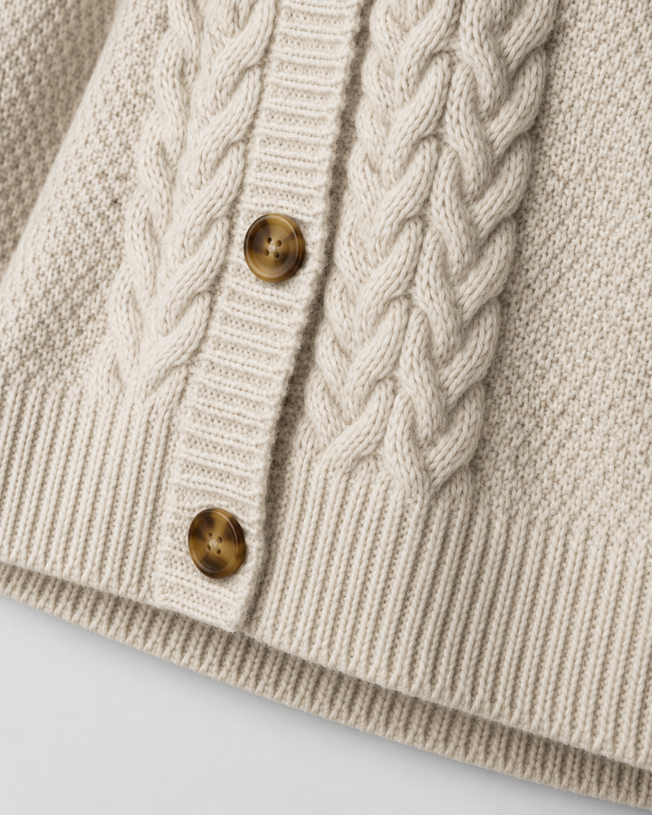 Maggie | Women's Cable Knit Button Front Cardigan