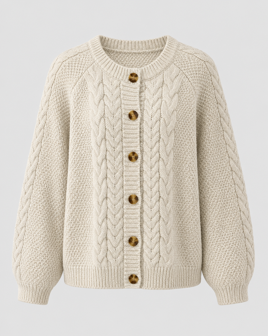 Maggie | Women's Cable Knit Button Front Cardigan