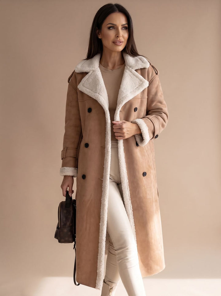 Nadia | Women's Belted Faux Leather Coat